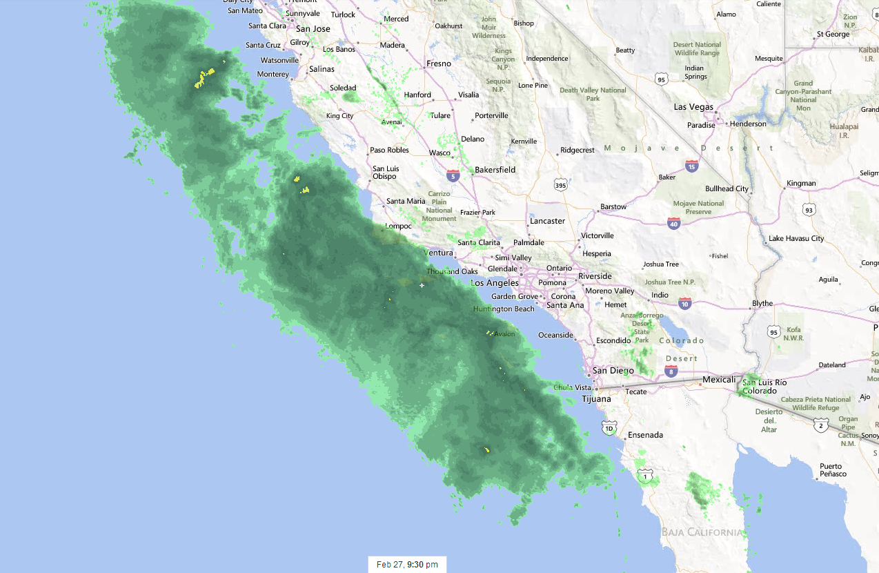 los angeles weather radar live