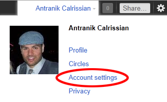 Click on Account Settings