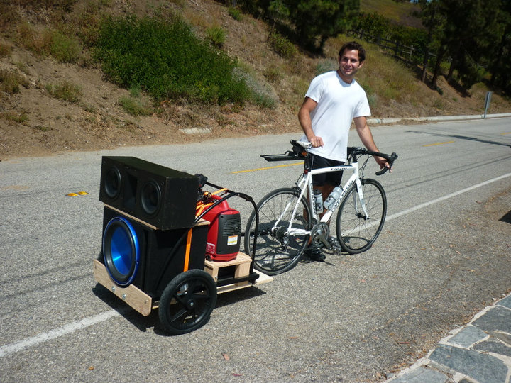 Diy bicycle hot sale speaker system