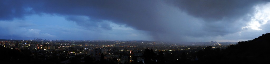 Capturing a storm that came from the ocean and currently passing over West LA.