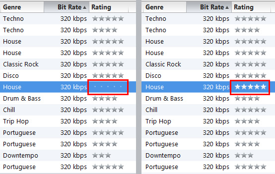 change song rating on itunes