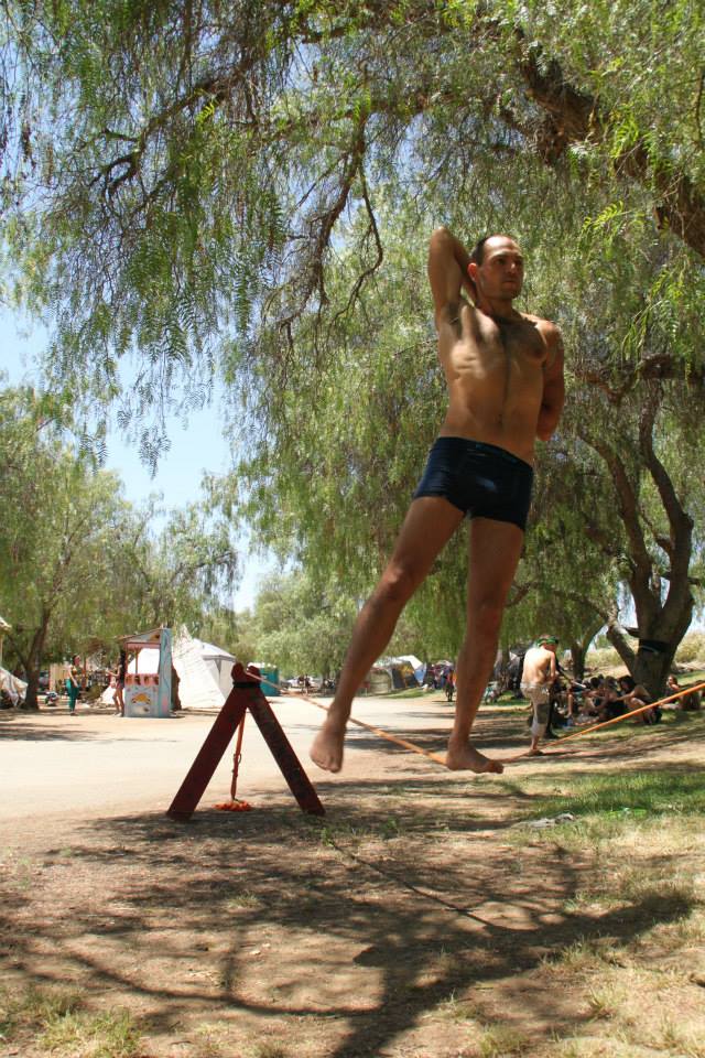 In June 2013, this was the first time I decided to do this stretch... ON THE SLACKLINE! 