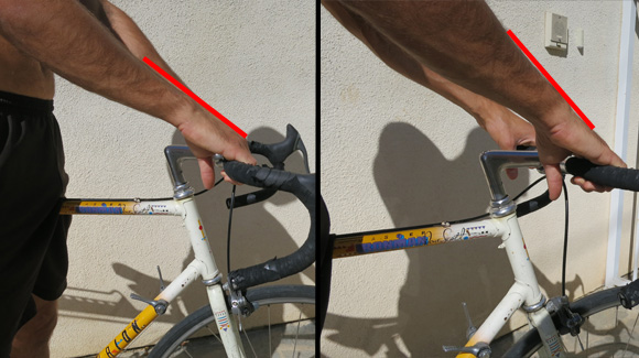 antranik lightly gripping handlebars showing good wrist position