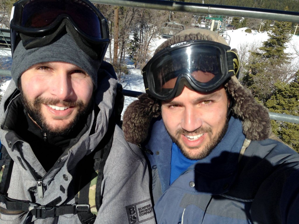 armand and antranik on a ski lift