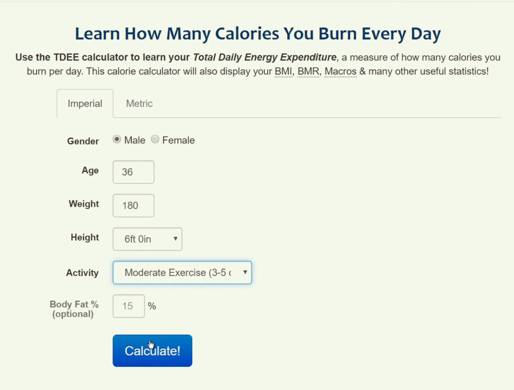 tdee calculator